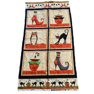 Cheeky Wee Pumpkins Halloween Fabric Panel By Studio E Quilting Crafts Black Cat